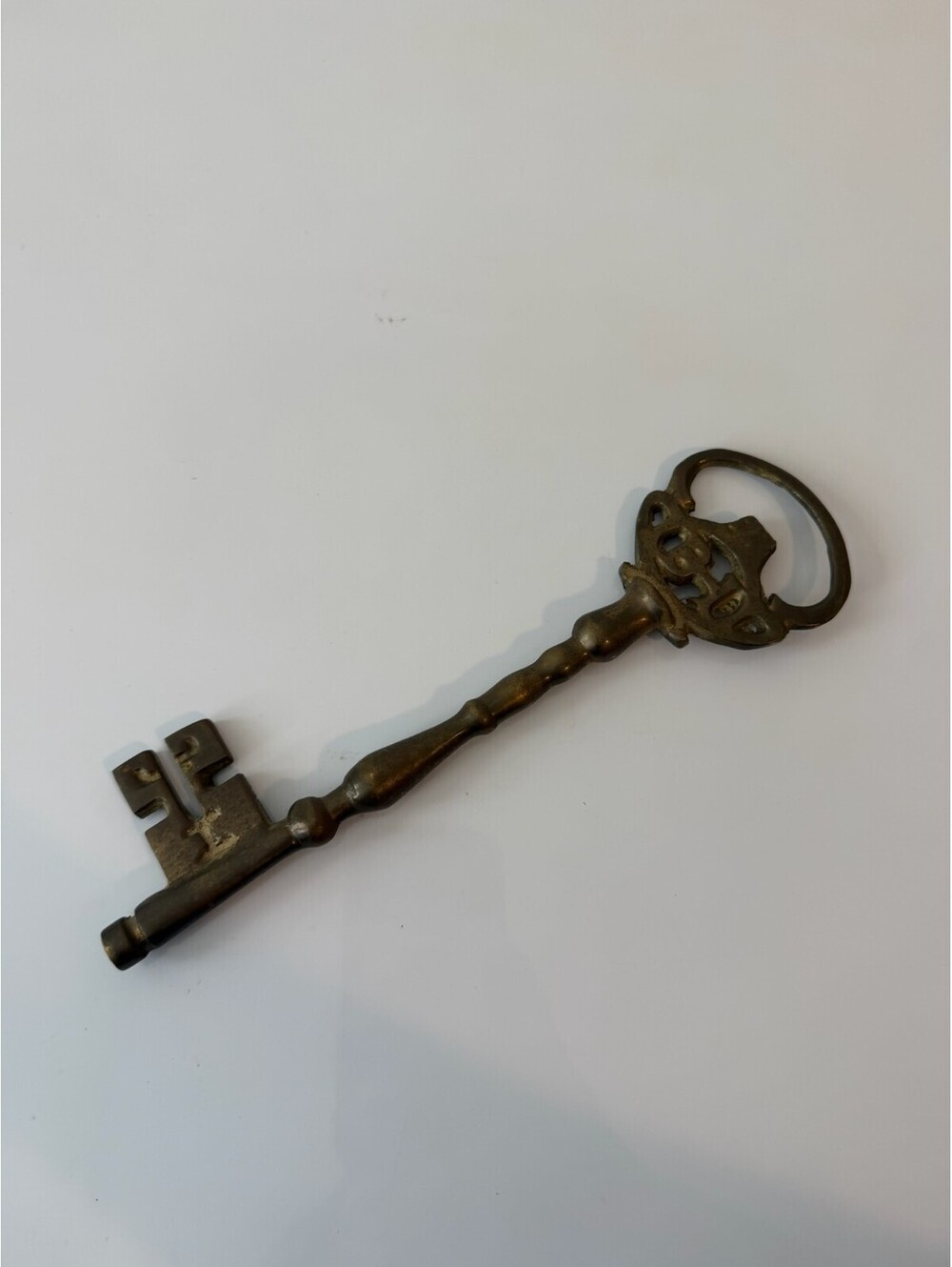 Vintage Very Large Solid Brass Skeleton Key 8.5" Home Decor Heavy